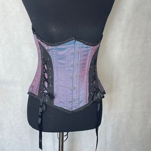 Iridescent purple/blue corset by Burleska.co.uk